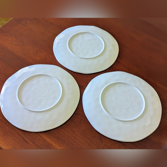 Set Of 3 Michel Design Works Melamine Butterfly Luncheon Plates - Picture 2 of 5